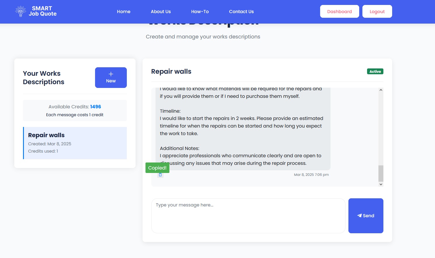 Copy Works Description